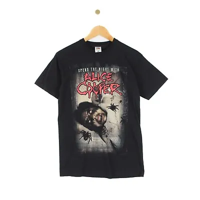 Buy Vintage Alice Cooper T Shirt 2017 Tour Tee Graphic Music Rock Extra Slim Size S • 24.99£