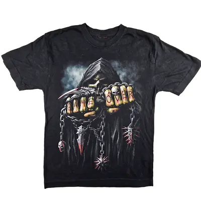 Buy You Lose Game Over Graphic T Shirt Size XS Black Mens Double Print • 12.82£