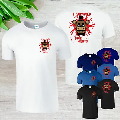 Buy Kids Boys Girls Five Nights At Freddy's T Shirt FNAF Game Gaming Funny Top Tee • 10.49£
