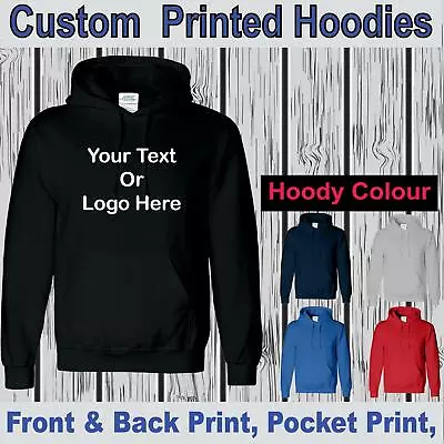 Buy Custom Printed Hoodie Personalised Hoodies For Adult Stag Uniform Hoody Unisex • 18.99£