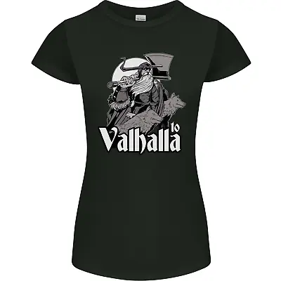 Buy To Valhalla Viking Warrior Odin Womens Petite Cut T-Shirt • 9.99£