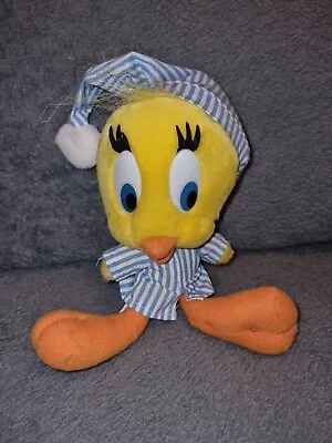 Buy Tweety Pie Pyjamas Plush Soft Toy 8” Looney Tunes Warner Bros Vintage 1998 • 8.99£