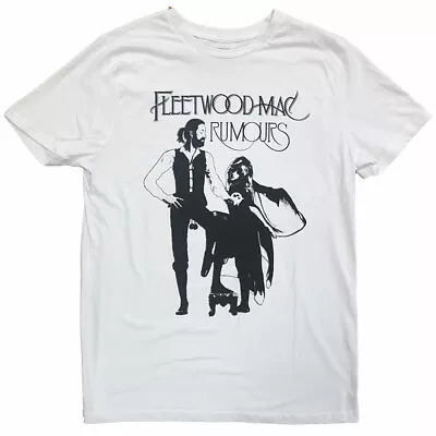 Buy Fleetwood Mac T Shirt Rumours Album Officially Licensed White Mens Rock Band Tee • 14.88£