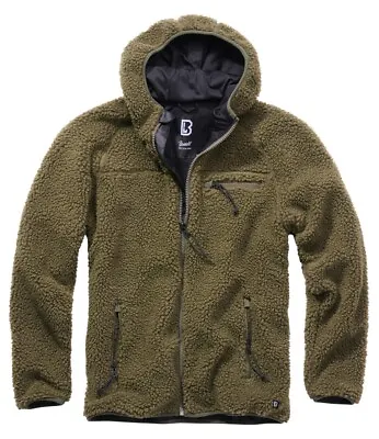 Buy Brandit Jacket Men's Jacket Work Casual Free Time Teddyfleece Olive • 81.28£