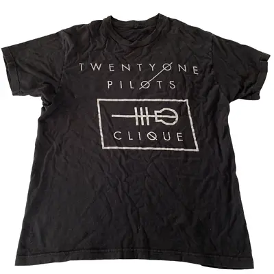 Buy Twenty One Pilots Shirt Womens Large Black Short Sleeve Clique Band Tee Cotton  • 9.12£
