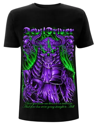 Buy DevilDriver Judge Neon Black T-Shirt OFFICIAL • 13.79£
