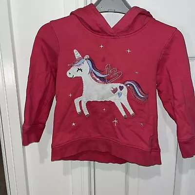 Buy Girls Bluezoo Pink Unicorn Hoodie Age 3-4 • 0.99£
