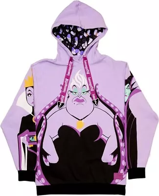 Buy Loungefly Disney Villains Curse Your Hearts Unisex Hoodie URSULA EVIL QUEEN • 65£