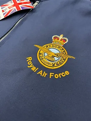 Buy Royal Air Force, Mens Harrington Jacket With Tartan Lining Classic Bomber Jacket • 39.99£