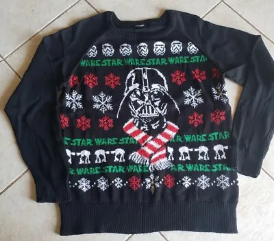 Buy Star Wars Ugly Christmas Sweater Black Size L Comfy  • 14.24£