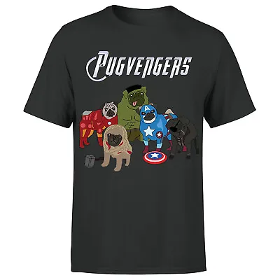 Buy The Pugvengers Mens T Shirt Funny Pug  For Dog Lovers Unisex Tee Top#P1#OR#A • 9.99£