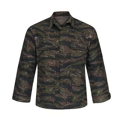 Buy Army Jacket Original US BDU Combat Light Coat Ripstop Uniform Tiger Stripe Camo • 32.29£