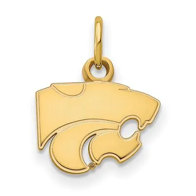 Buy 14k Yellow Gold Kansas State University Wildcats School Mascot Head Pendant • 182.14£