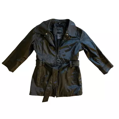 Buy Ouibrook Black 3/4 Sleeve Faux Leather Jacket Size 6/6X • 24.02£