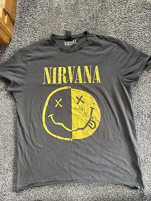 Buy Mens Grey Nirvana T Shirt Size M • 1.99£
