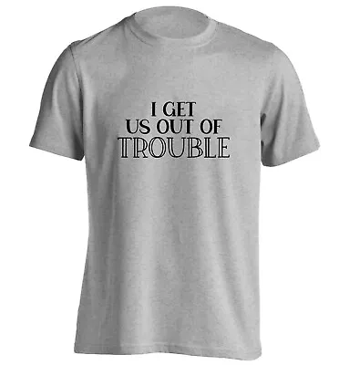 Buy I Get Us Out Of Trouble, T-shirt Best Friend Partner In Crime Matching Joke 6485 • 13.95£