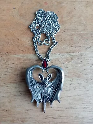 Buy Alchemy Gothic Bat Pendant Necklace Costume Jewellery 2000 • 20£