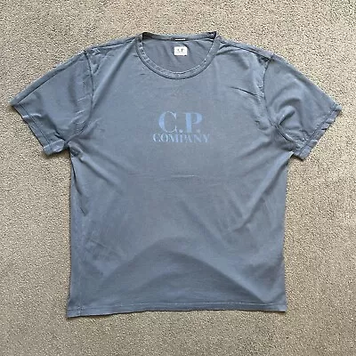 Buy CP Company 100% Mako Cotton Short Sleeve T-Shirt (XL) Blue • 25£