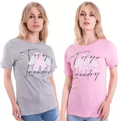 Buy Women Tokyo Laundry Print T Shirt Short Sleeve Summer Top Holiday Tee Casual • 8£