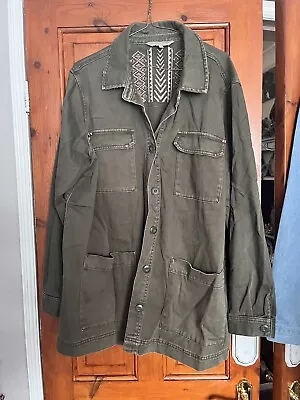 Buy Casual Collevtion Khaki Jacket Size 22 Embroidered • 4£