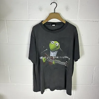 Buy Vintage Kermit The Frog Shirt Mens Large Black Eric Clapton Unpigged Changes 90s • 48.95£