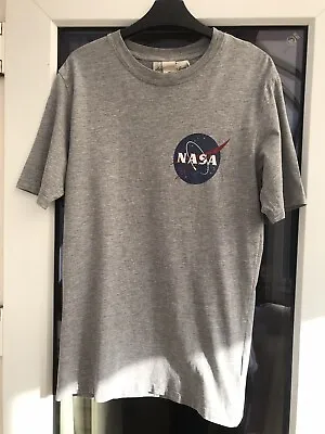 Buy NASA Grey T Shirt (Mens M) Mission Earth Moon Logo T-Shirt Tee Space Medium H M • 6.99£