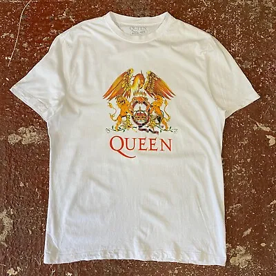Buy QUEEN 2022 Band Rock Logo T-Shirt In White Short Sleeve Mens Size XL • 11.36£