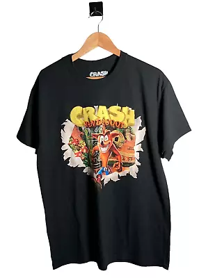 Buy Crash Bandicoot T-shirt Mens Size L Black Short Sleeve Graphic Print • 17.99£