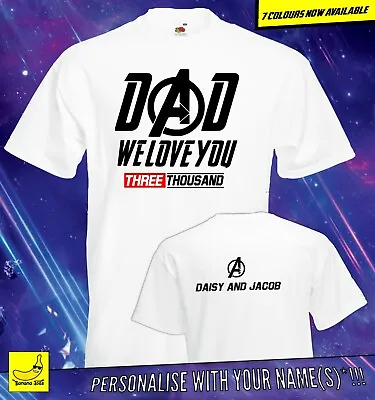 Buy Dad We Love You 3000 Times T-shirt Marvel Avengers Dad Gift EndGame Iron Gift • 9.99£