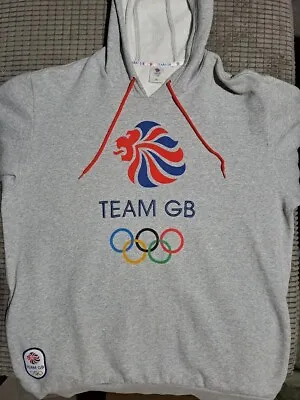 Buy Team GB Olympic Hoodie Adidas Size XL Grey Organic Cotton Blend Retro 2009 • 17.99£
