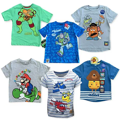 Buy Boys Girls TShirt Super Mario Wings Toy Story Buzz TMNT T-Shirt Top Age 1-4 Year • 4.46£