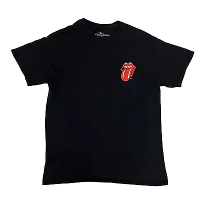 Buy The Rolling Stone Lips T-Shirt Black Mens M Cotton Short Sleeve Music Rock Band • 17.99£