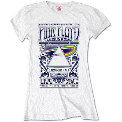Buy Ladies Pink Floyd Carnegie Hall White Official Tee T-Shirt Womens Girls • 15.99£