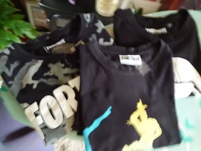 Buy Fortnite Inspired Children T-Shirts X3 Boys  Gamer 12-13 Years  • 14£