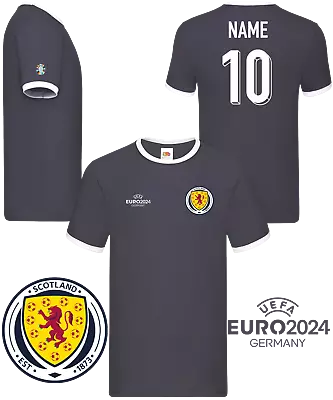 Buy Scotland Euro 2024 T-Shirt, With Or Without Personalised Name & Number • 16.99£