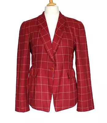 Buy Vintage 80s GIORGIO ARMANI Red Check Jacket  Eur Size 44 (Approx UK Size 14) • 10.95£