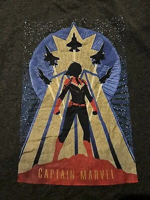 Buy Captain Marvel Merchandise T-shirt Grey Size S Small • 4.50£