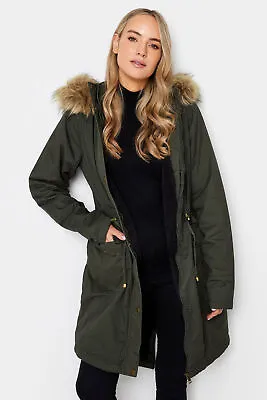 Buy LTS Khaki Faux Fur Trim Parka • 27.50£