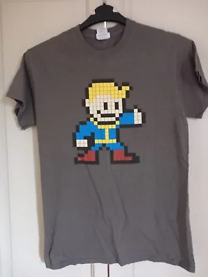Buy Unisex Gildan Fallout 4 T-shirt Tee Size S Small 100% Cotton Men Grey Gaming • 9£