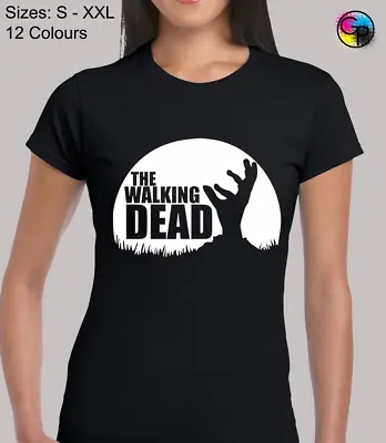 Buy Walking Dead Hand Zombie TV Show Daryl Dixon Fitted T-Shirt Top For Women • 9.95£