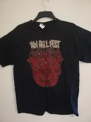 Buy Kin Hell Fest Festival 2014 Shirt L Napalm Death Anaal Nathrakh Lock Up Massacre • 15£