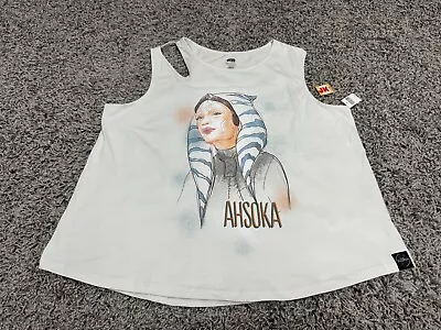 Buy NEW Star Wars Ahsoka Tano Womens Tank Top Shirt 1X XL Gray White Blue Disney • 28.34£