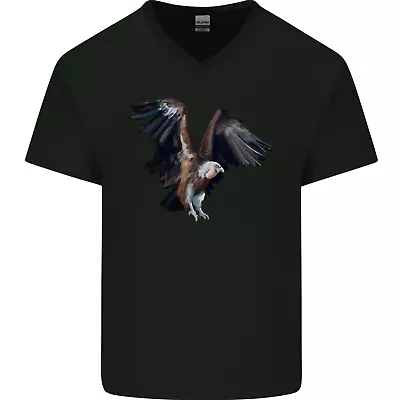 Buy A Vulture Illustration Birds Of Prey Mens V-Neck Cotton T-Shirt • 8.99£