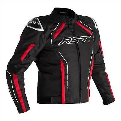 Buy Waterproof Motorcycle Jacket > RST S1 CE Armoured AA Textile - Black/White/Red • 149.99£