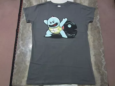 Buy Qwertee Pokemon Squirtle PokeBall Rick & Morty Mr Meeseeks T-Shirt Women's Large • 15.78£
