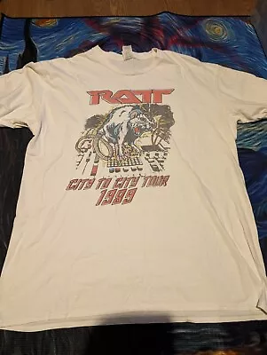 Buy RATT City To City 1989 Replica Tour T-Shirt XL • 15£