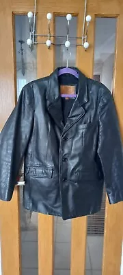 Buy CIRO CITTERIO Black Leather  Button Up Classic Jacket Mens Small Very Good Condi • 19£
