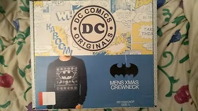 Buy Debenhams Boxed DC Comics Batman Large Crewneck Crew Neck Jumper Christmas • 100£