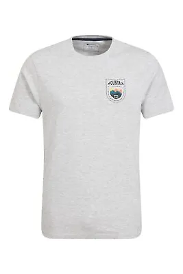 Buy Mountain Warehouse Men's Crest Mountain Organic Cotton T-Shirt Lightweight Tee • 16.99£