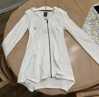 Buy XO/| Beach Cover Up, White, NWT Was $138. Zipper Front With  A Hood! • 47.24£